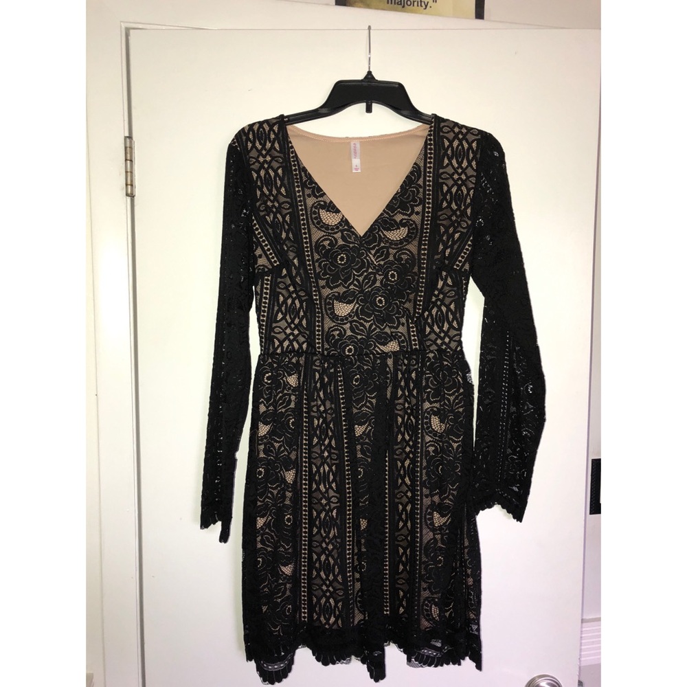 Lacy Black Dress - SemiFormal